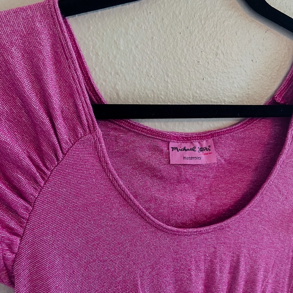 Michael Stars Maternity Top | Purple Shimmer - Picture 2 of 6